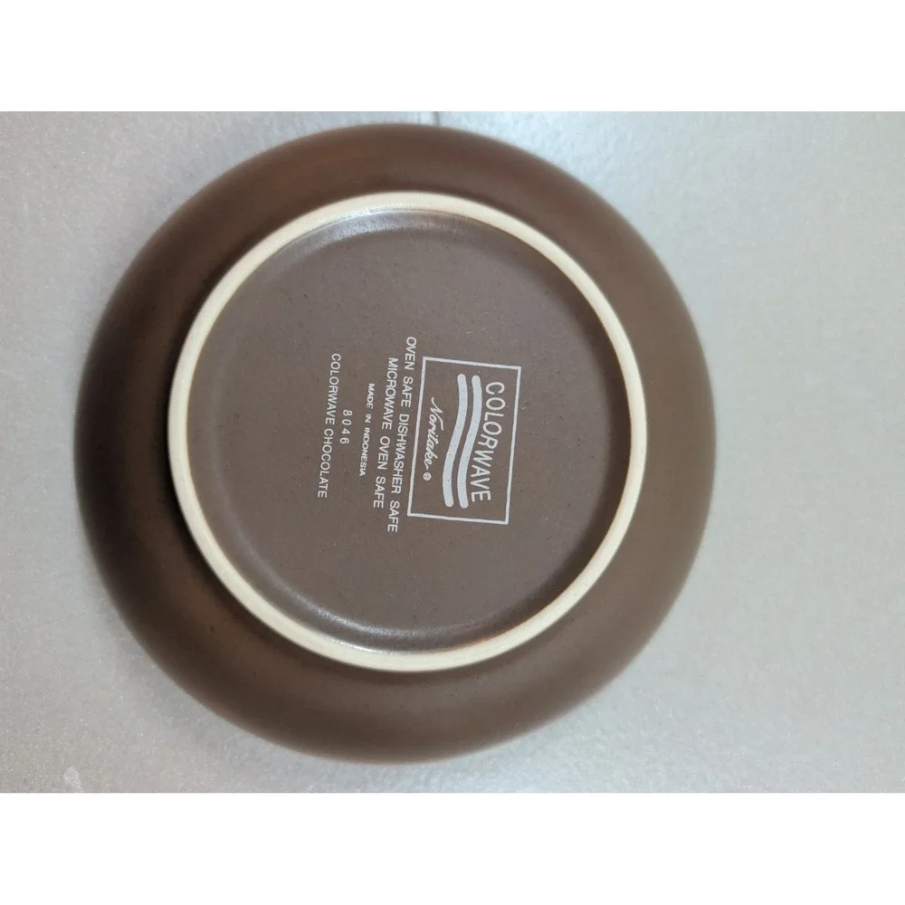Noritake Colorwave‎ Small Bowls Set of 2 Chocolate 8046 Suede 8049 Stoneware Br